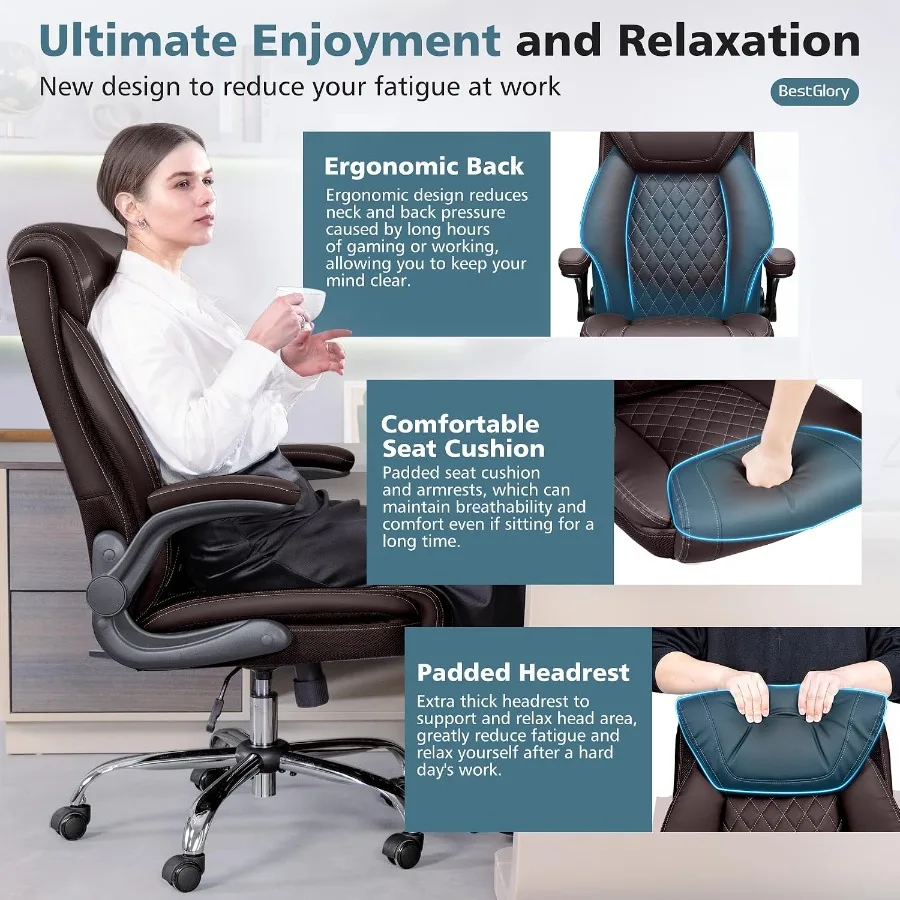 전문적인 업무 공간을 위한 고급형 사무용 의자, 블랙  - Ergonomic Office Chair 리뷰 및 가격